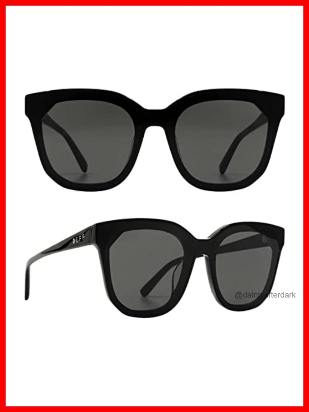 Oversized Square Acetate Sunglasses Scratch Resistant UV400 Protection